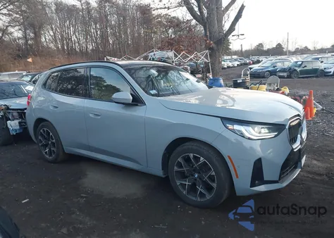 2025 BMW X3 30 xDrive из США, поврежденный, VIN 5UX53GP02S9135103